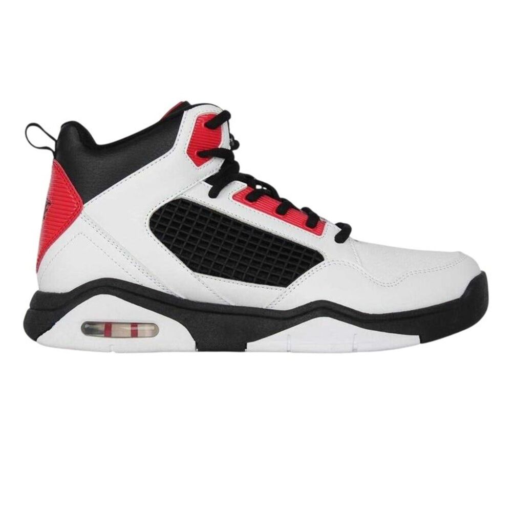 Rise Mens Basketball Shoes / White/Black/Red